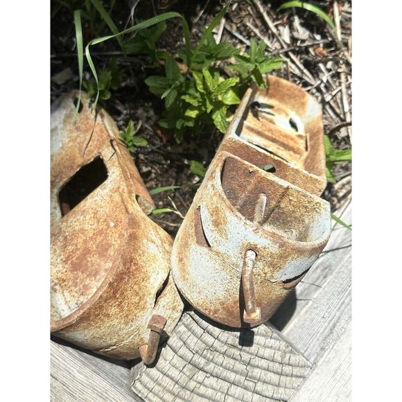 Antique Iron Bodybuilding Boots Weighted Strongman Fitness main image 9